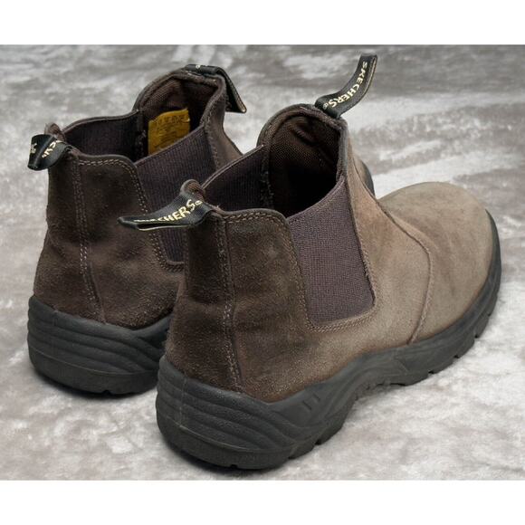 Skechers Work Tapter ST Brown Suede Chelsea Boots Mens Size 7.5 - Picture 11 of 16